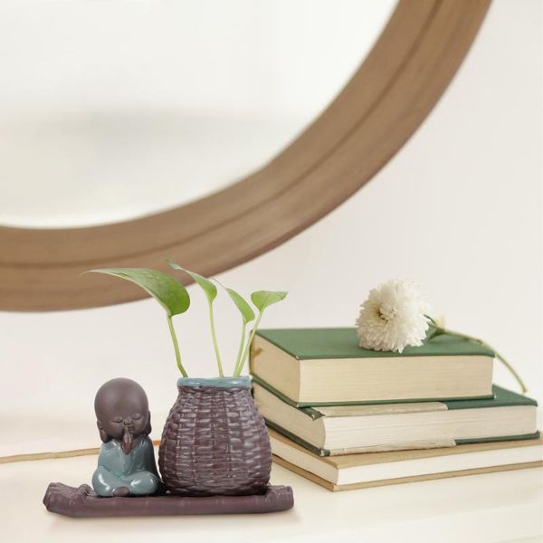 

vases 1pc tableboat design ceramics vase flower container hydroponic ornament
