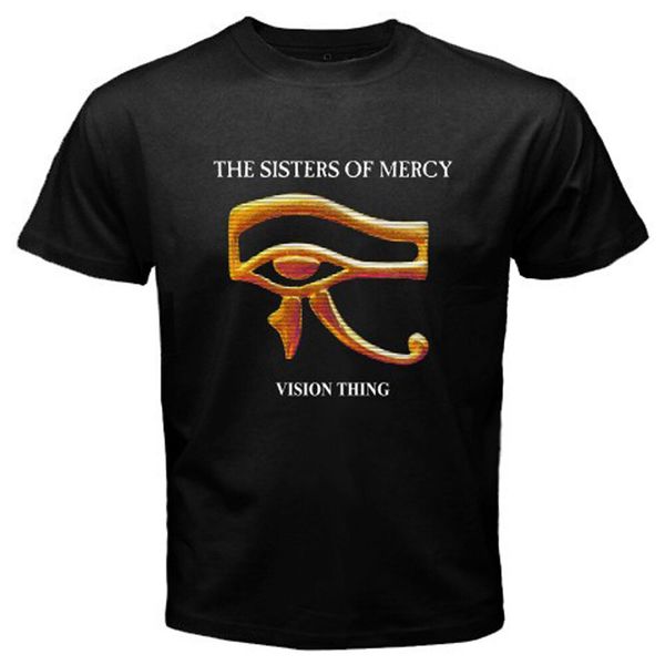 

new the sisters of mercy vision thing men's black t-shirt size s-3xl, White;black