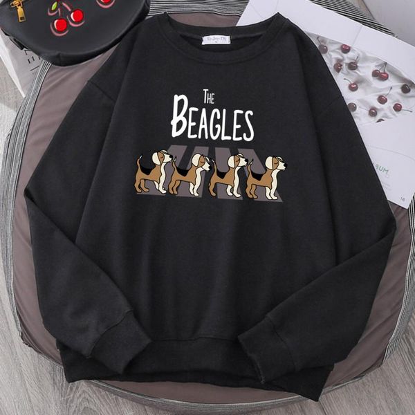 

men's hoodies & sweatshirts the beagles cross road hoodie casual street long sleeve warm tracksuits for male oversized hooded, Black