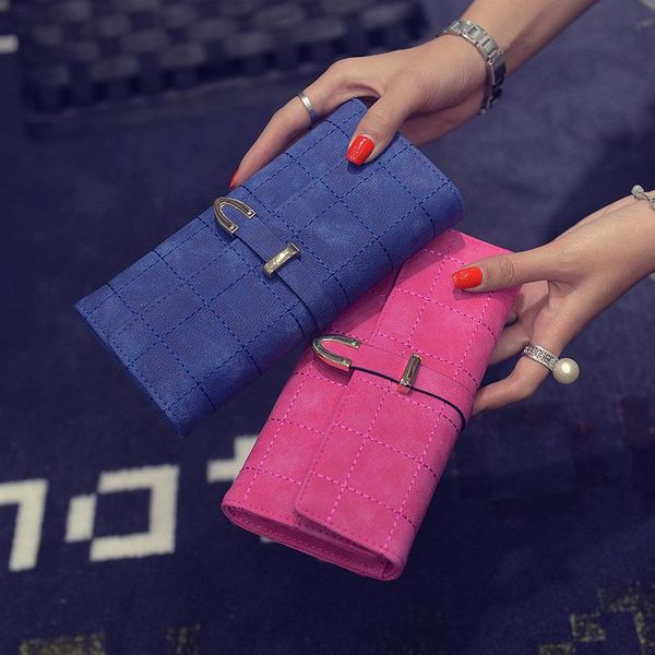 

wallets wallet women's long dull polish large-volume multi-functional clutch bag, Red;black