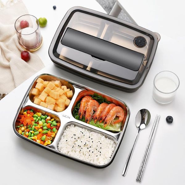 

dinnerware sets oneisall bento lunch box kitchen container stainless steel plastic 1200ml lunchbox for kids heated japanese style