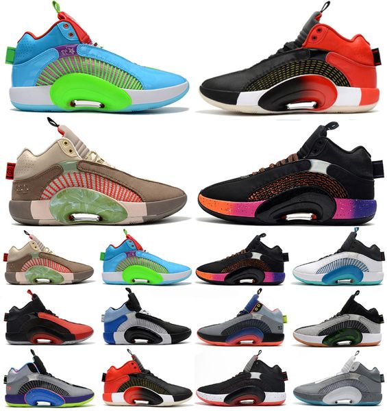 

2021 mens shoe 35s jumpman basketball shoes 35 xxxv sports sneakers center of gravity dna morpho sisterhood 34 34s