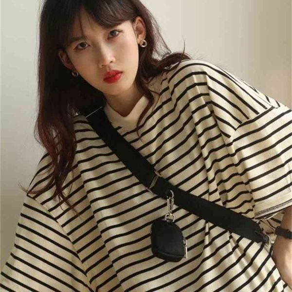 

fashion designers jil sander ss summer couple short sleeve back casual crew neck stripe tshirt clothes, White;black