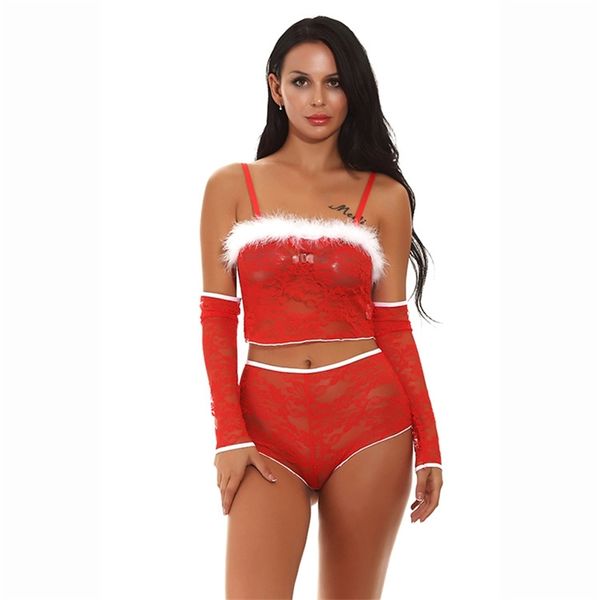 

fun christmas suit female uniform temptation role play, Black;white