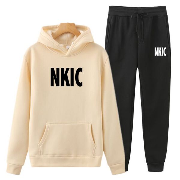 

casual tracksuit men hooded sweatshirt outfit spring autumn mens sets sportswear 2022 male hoodie+pants 2pcs jogging sports suit, Gray