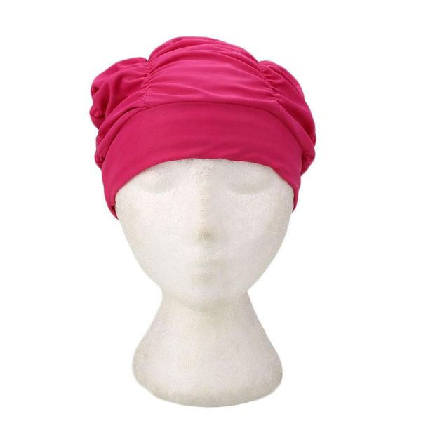 

fashionable universal women swimming swim cap bathing hat flexible silicone caps