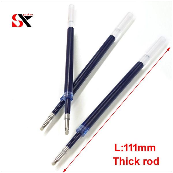 

refills wholesale blue/black gel pen ink 0.5mm for signing school office gal rods smooth writing durable refill length 111mm, Black;red