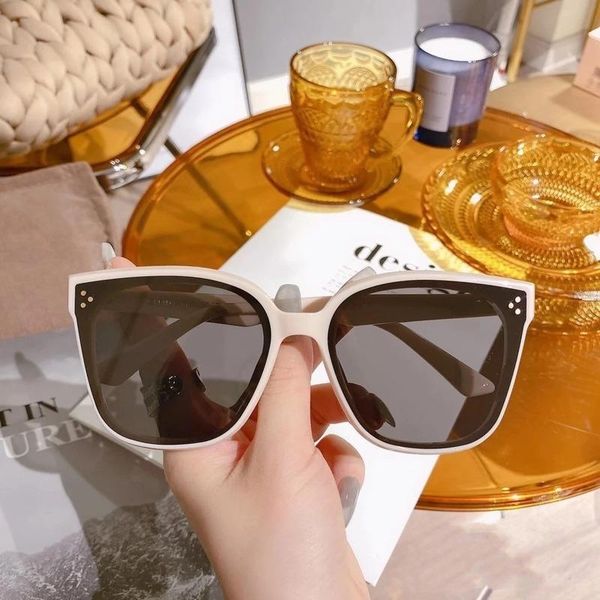 

sunglasses hkna square women/men 2021 oversized women fashion shades for retro lentes de sol mujer, White;black