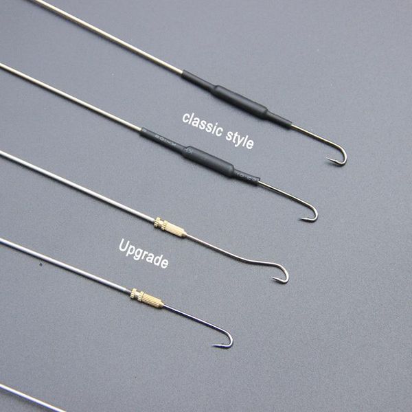 

selling 2pcs stainless steel fishing eel hooks with guide line barb fishhooks