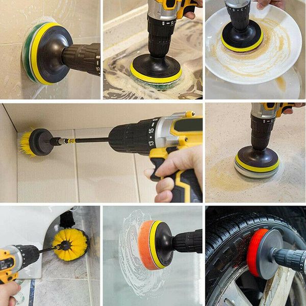 

car sponge cleaning drill brush tools 21pcs accessories kit brushes