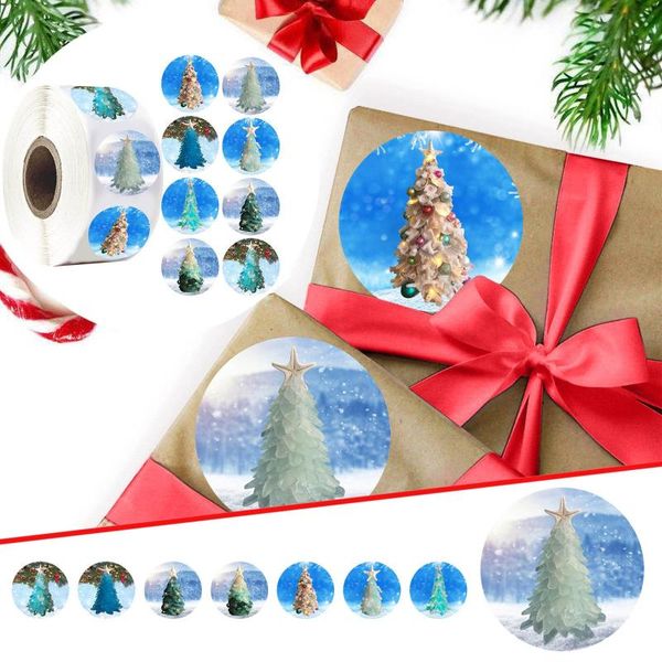 

gift wrap christmas bag candy box kraft paper popcorn goodie bags printed treat stickers birthday party#g30