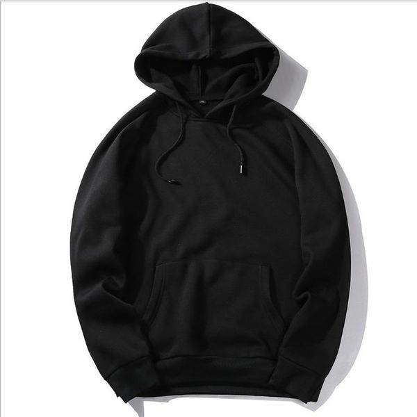 

men's hoodies & sweatshirts logo sweatshirt long sleeve organic cotton oversized solid color hoodie pullover, Black