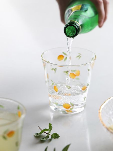 

wine glasses creative nordic glass cup round simple transparent water champagne flutes home juice milk heat resistant 339ml mm60blb