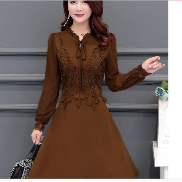 

casual dresses 2021 spring and autumn summer long sleeve women's dress, Black;gray