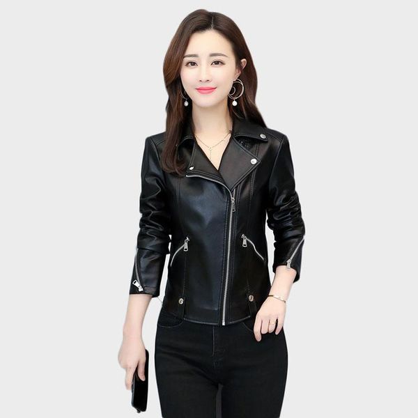 

women's leather & faux women clothing elegant blazer jacket spring / autumn short coat korean style jackets quality assurance, Black