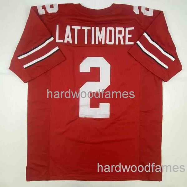 Özel Marshon Lattimore Ohio State Red College Dikişli Futbol Jersey XL dikişli herhangi bir isim numarası ekleyin