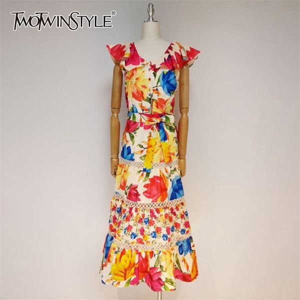 

vintage print summer dress female v neck short sleeve high waist hit color dresses fashion clothing 210520, Black;gray