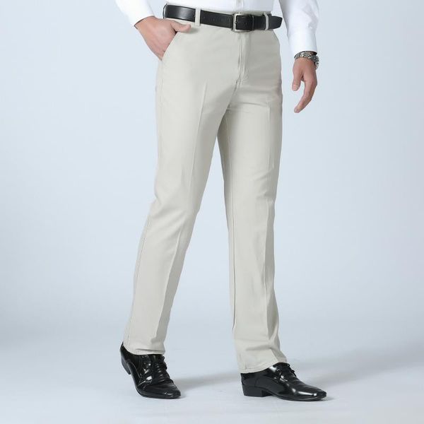 

women's pants & capris mrmt 2021 brand men's trousers middle aged men casual loose pant solid color high waist man trouser for mal, Black;white