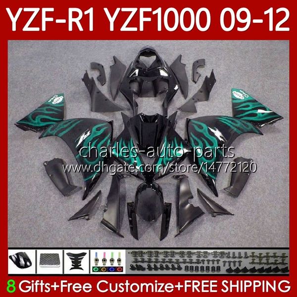 Yamaha YZF R1 1000 CC YZF1000 YZF-R1 09-12 Karoser 92no.99 YZF-1000 YZF R 1 YZFR1 09 10 11 12 1000CC 2009 2010 2012 Sami Flames Fairing Kiti