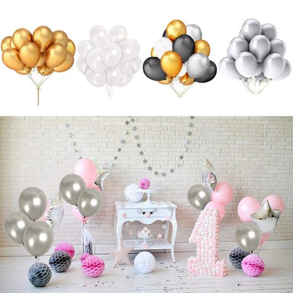 

party decoration pack of 12 solid latex balloons for baby shower parties arch