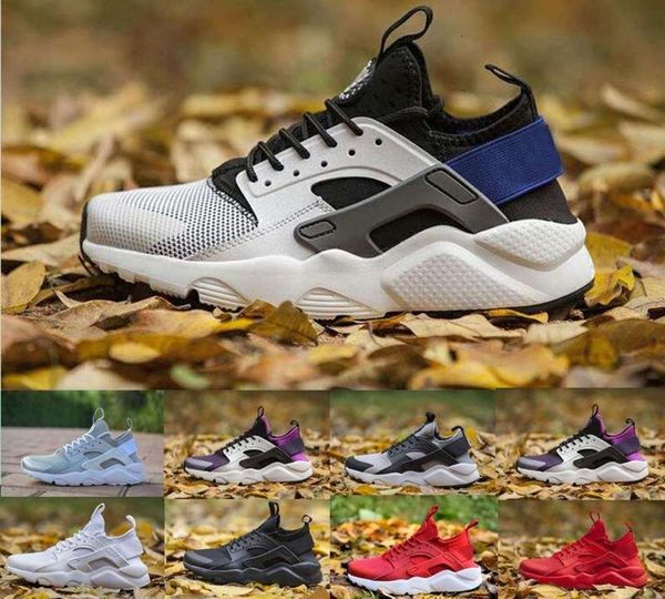 

2021 sale huarache running shoes 4.0 iv classical triple white black red men women huaraches sports outdoor sneaker trainers shoe 36-45