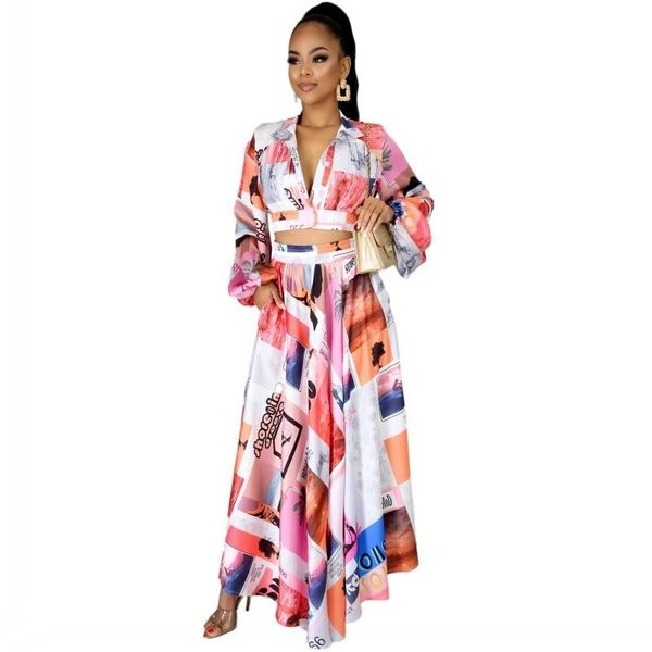 

ethnic clothing dashiki african dresses for women africa matching sets print elastic bazin baggy skirts rock style long sleeve suit, Red