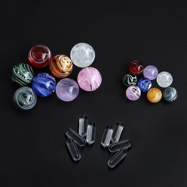 Accessori per fumatori di alta qualità Dichro Glass Terp Pearls 20mm Marmi solidi colorati per Slurpers Quartz Banger Nails Bong d'acqua Dab Oil Rigs
