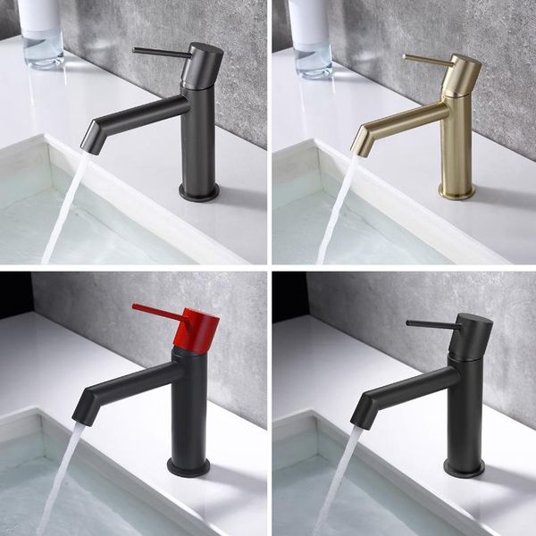 

fashion brass bathroom sink faucet single handle hole cold water basin mixer tap faucets