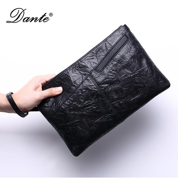 

men's genuine leather handbag large capacity business fashion first layer sheepskin 2021 mens wallet purse hombres carteras wallets, Red;black