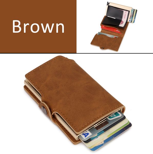 

men business card cases automatical fashion travel wallets, Red;black