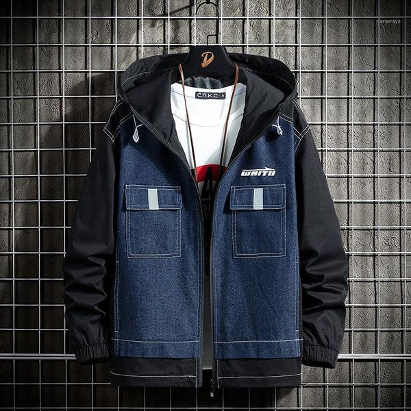 

men's jackets jacket men 2021 autumn winter coat young business casual slim demin pocket coats drop, Black;brown