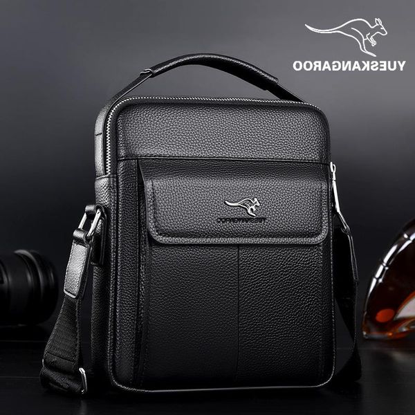 

kangaroo trade bag fashion cowhide messenger good leather layer yuesen backpack shoulder trend feel foreign men's cross-border rrlpk