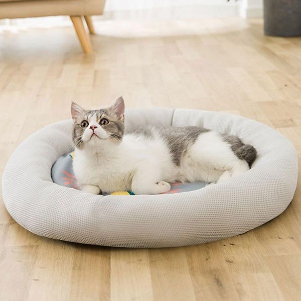 

summer cool dog bed fashion donuts mat breathable pad household pet sofa puppies cat mat#22 beds & furniture