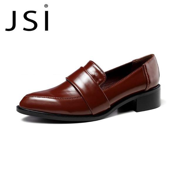 

dress shoes jsi women's pumps fashion loafers slip-on patent leather large size comfort office career classic lady vo453, Black