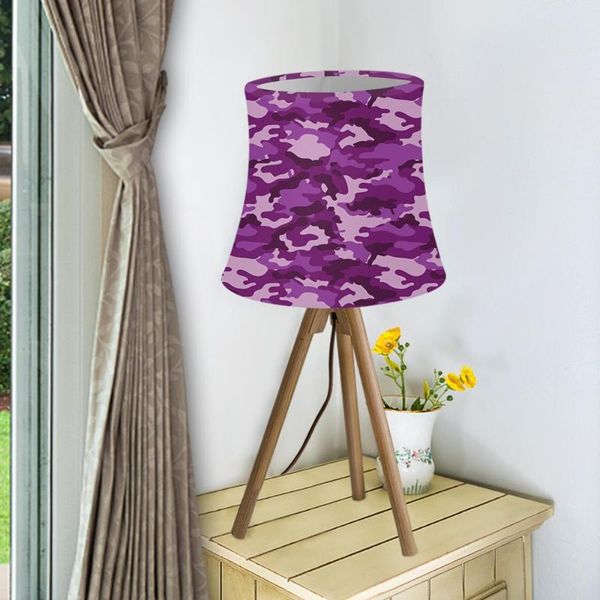 

lamp covers & shades table fabric lampshade camouflage purple washable two size for wall art deco simple style shade decor