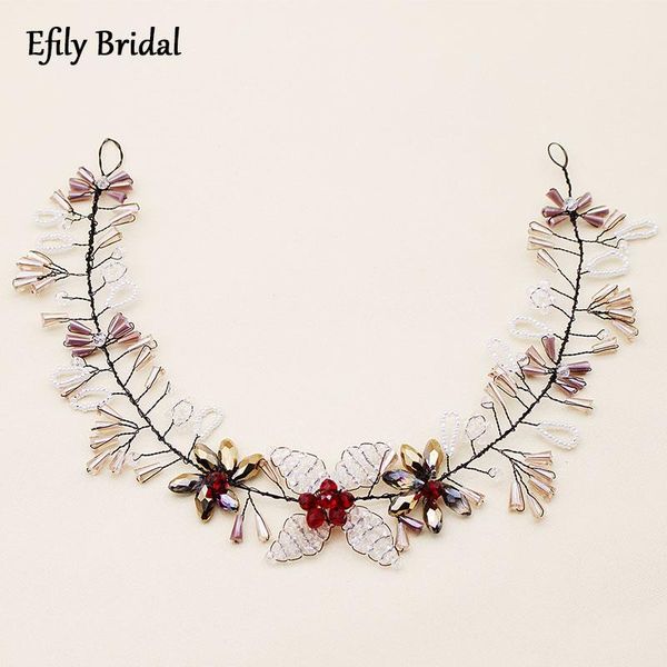 

hair clips & barrettes efily handmade retro crystal headband for women bridal accessories wedding party vintage jewelry bride headpiece gift, Golden;silver