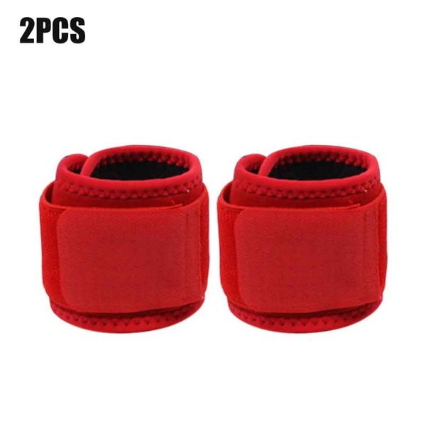

wrist support 2pcs/set pain relief outdoor sports fitness body building weightlifting brace men women compression strap tendonitis, Black;red