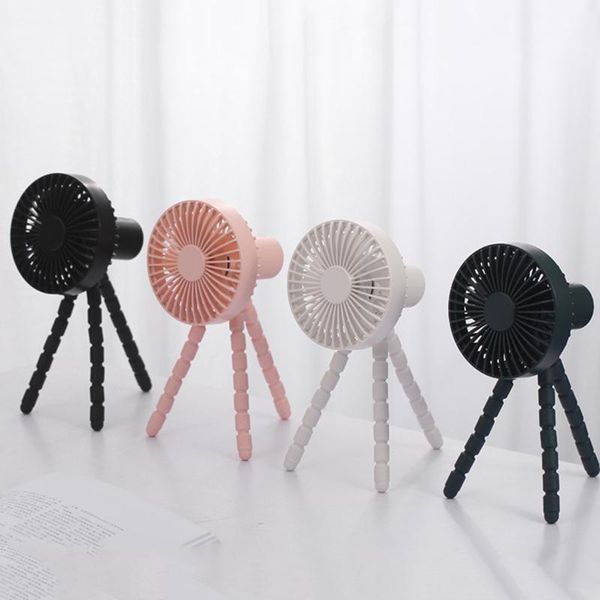 

mini portable hanging tripod handheld fan shape stand adjustable usb charging cooler electric fans