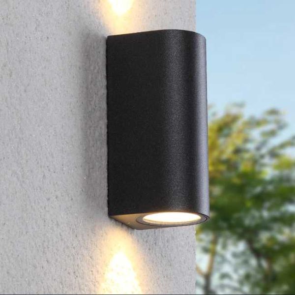 

led wall lamp gu10 ip65 waterproof porch lights outdoor ac 220 240 v indoor lighting garden heads up and down sconce one head lamps