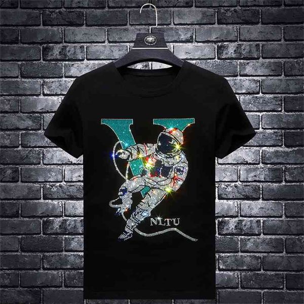 

plus size 7xl letter s t shirts men brand short sleeve fashion man streetwear o neck slim modal cotton tshirts 210721, White;black
