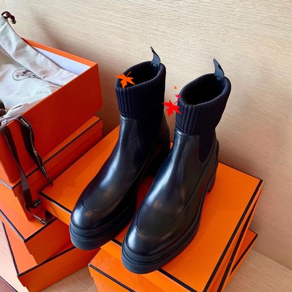 

women martin boots casual booties snow drop flat ankle boot wool travel bootiess new fashion luxury womens winter boots with logo and box si, Black