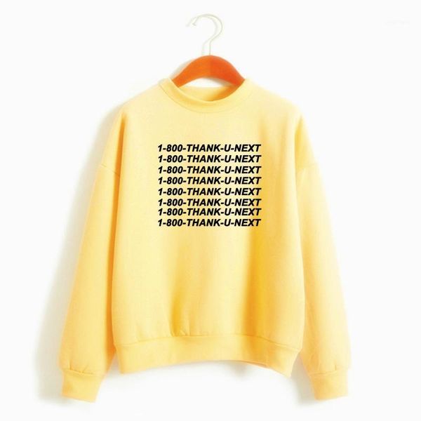 

women's hoodies & sweatshirts women harajuku sweetener thank u next letters printed long sleeve pullover female sweatshirt, Black