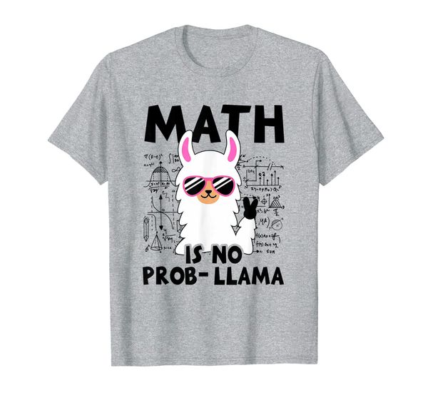 

perfect math llama shirt math is no prob llama t-shirt gift t-shirt, White;black