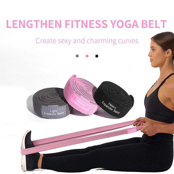 

yoga stripes 2m long resistance bands suit fitness pull up assist pilates sport workout loop elastic gym training exercis equipme