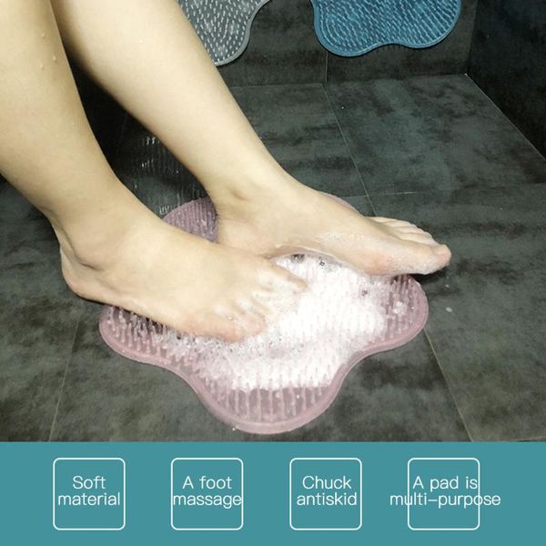 

bath mats sole cleaner foot massage stepping part clean cushion bathroom non-slip mat stone scrubber brushes scrub 4
