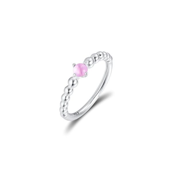 

cluster rings petal pink beaded 100% 925 sterling-silver-jewelry, Golden;silver