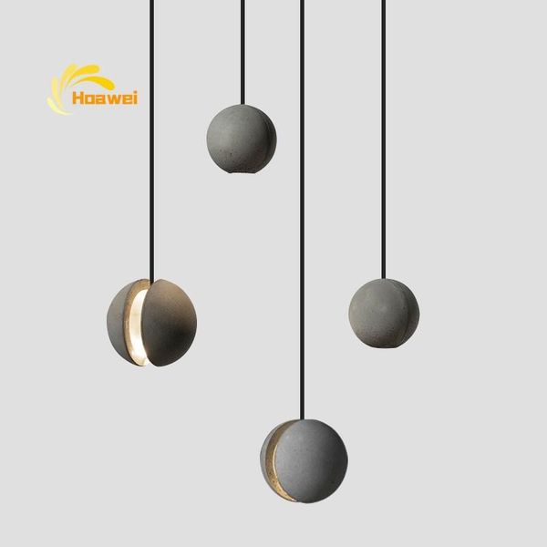 

pendant lamps nordic led lights lighting industrial cement hanging lamp restaurant vintage decoration indoor