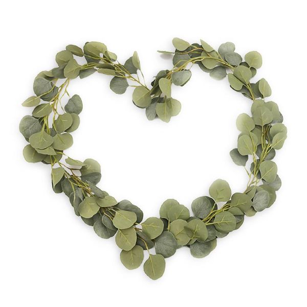 

decorative flowers & wreaths 200cm artificial fake eucalyptus garland long leaf plants vine greenery foliage table home decor wedding party