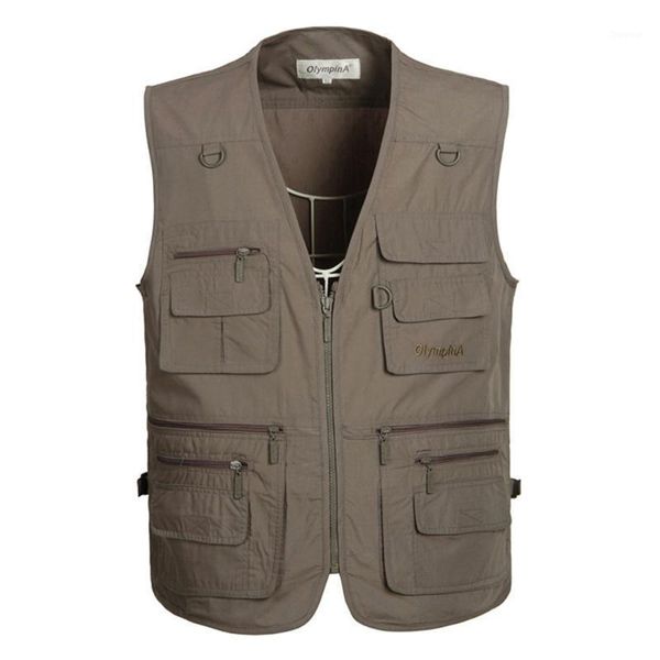

men's vests fast ship fishing vest men summer traveler sleeveless jackets waistcoat outdoors casual with many pockets large size 5xl, Black;white