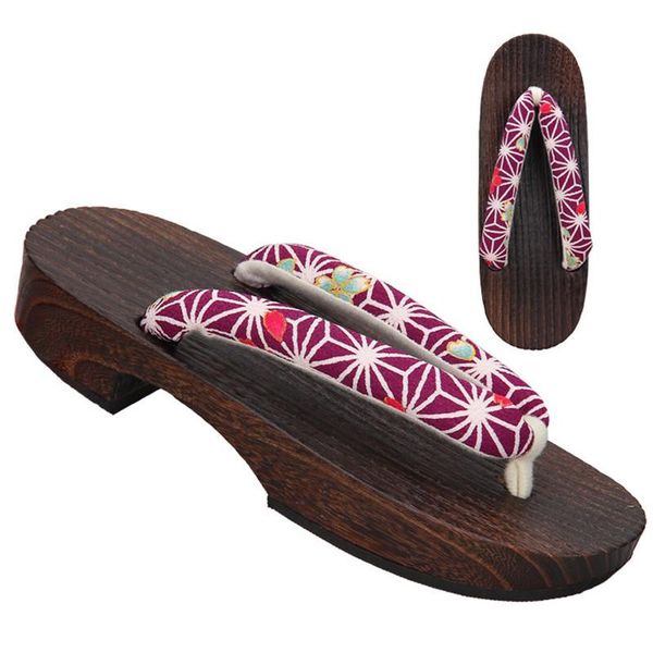 

dress shoes women's summer wood sandals charcoal color classic japan geta casual flip flops beach slippers cosplay clogs, Black